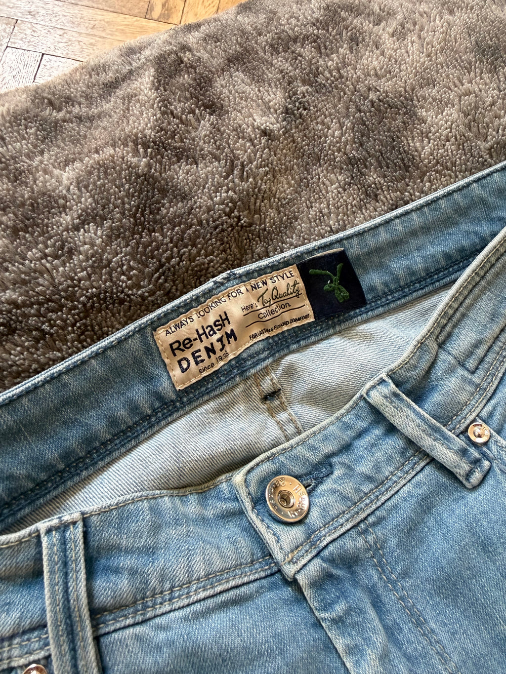 Custom Flared Jeans with Three Stripes – One of a Kind – Size M/L