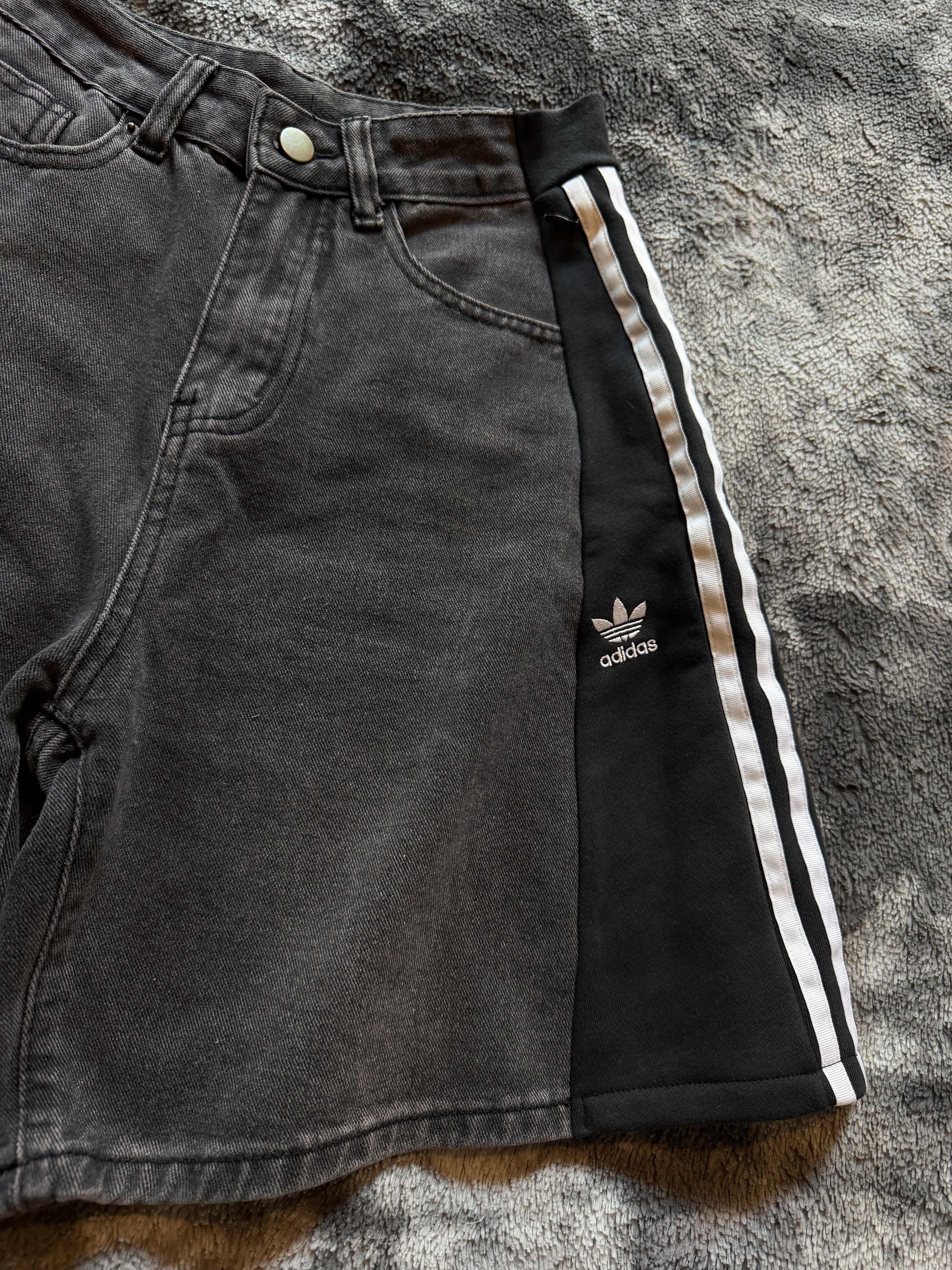 Custom Dark Grey Denim Shorts – One of a Kind – Size XS/S