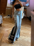 Three Stripes Wide-Leg Jeans – Streetwear size S