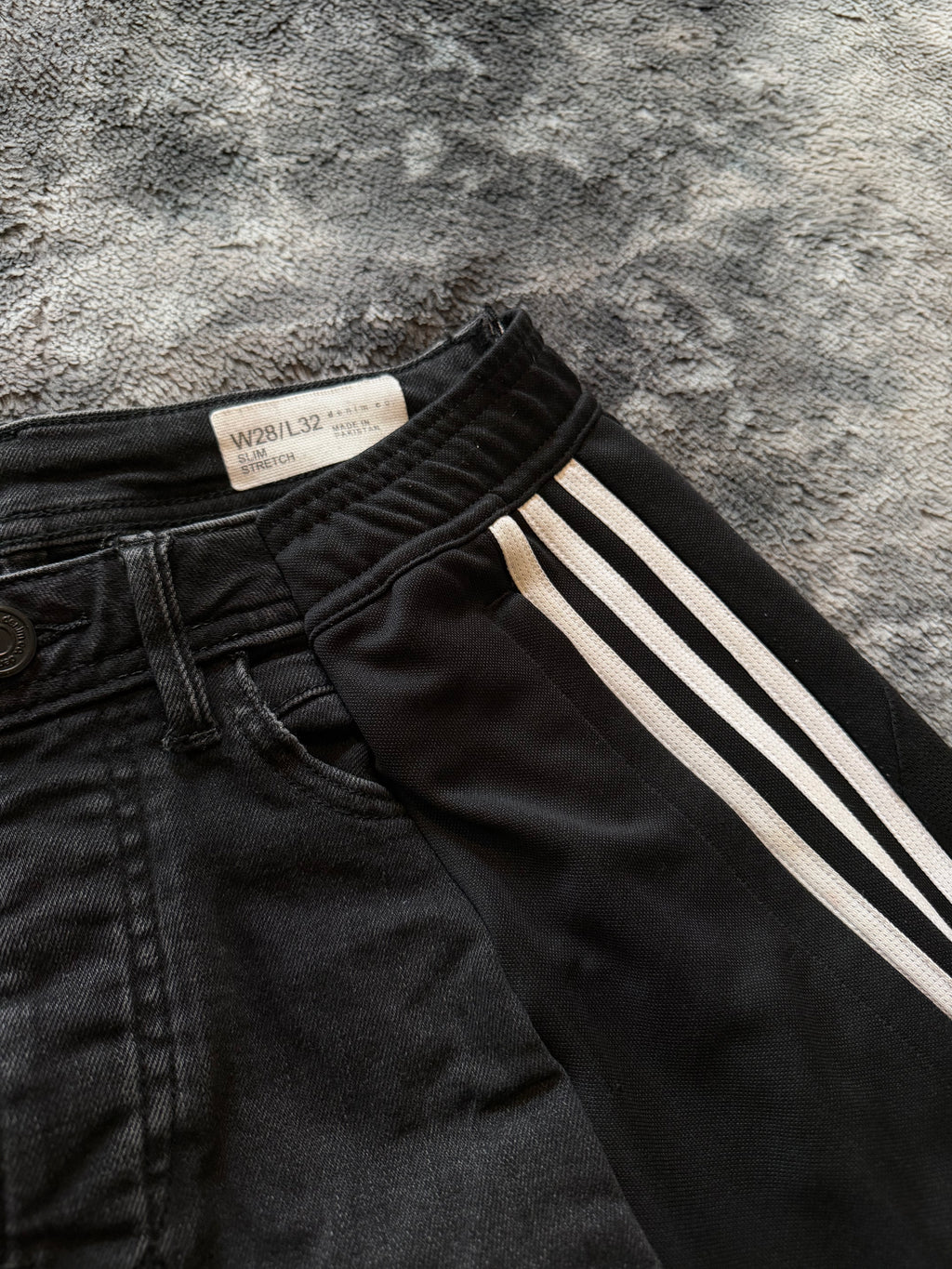 baggy jeans custom pants three stripes