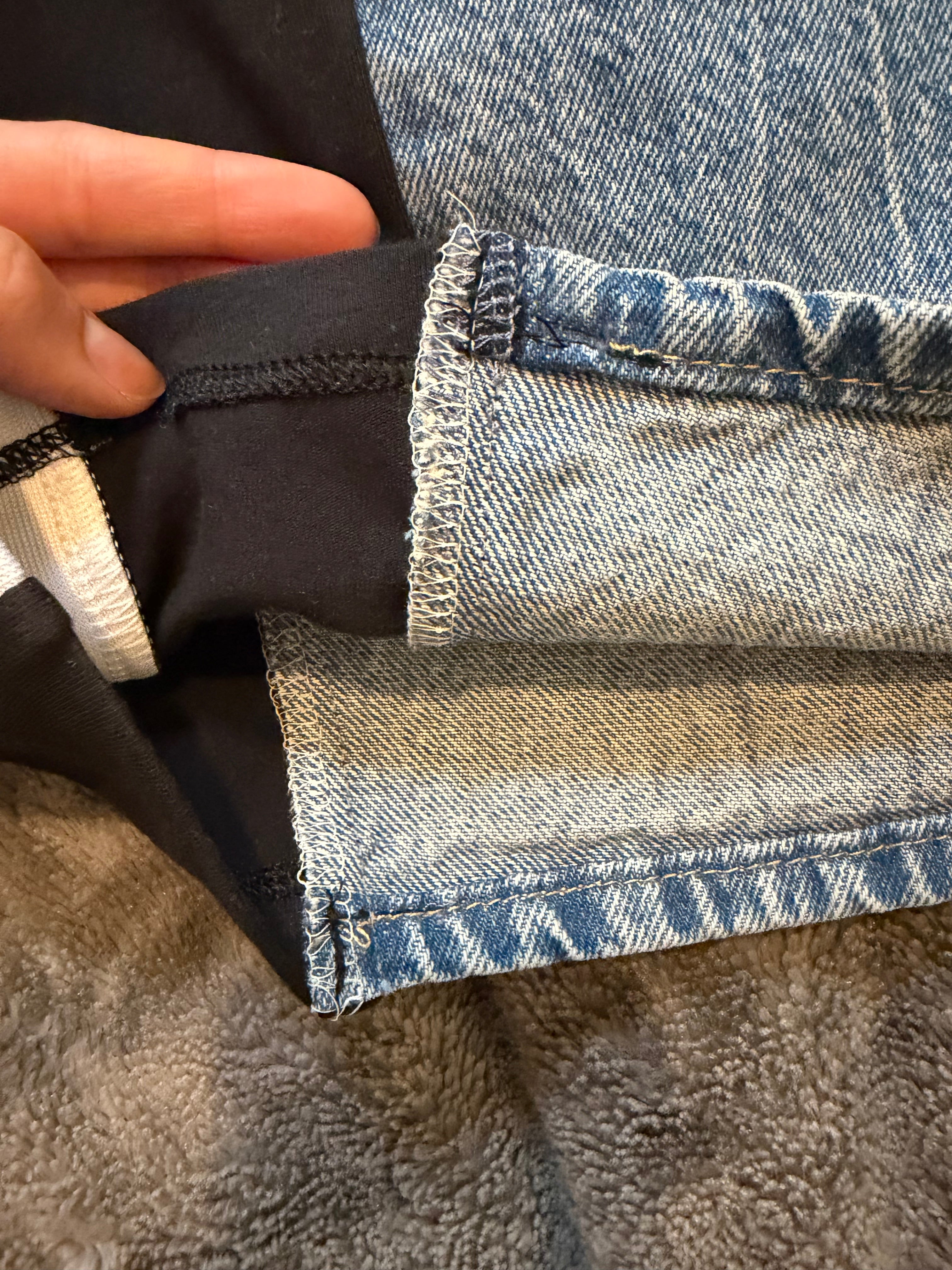 💙 Custom Flared Jeans with Three Stripes – One of a Kind – Size XS/S