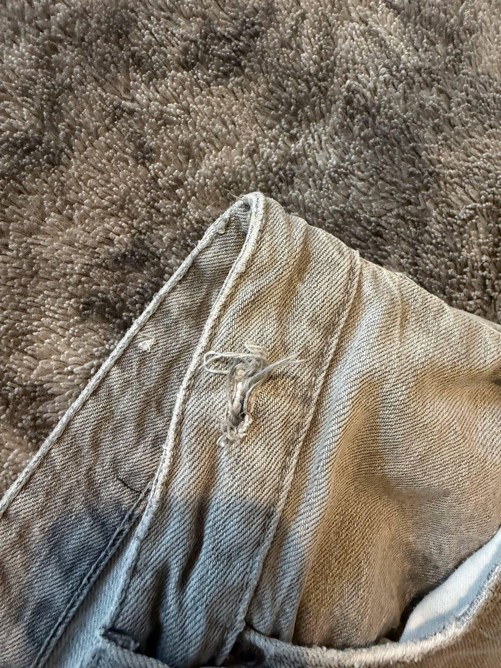 🩶 Custom Grey Jeans with Three Stripes – One of a Kind – Size M/L
