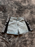 Custom Wide Leg Denim Shorts – One of a Kind – Size S/M