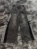 Dark Grey 3-Stripes Diamond Wide Leg Pants – XS/S 🩶💎
