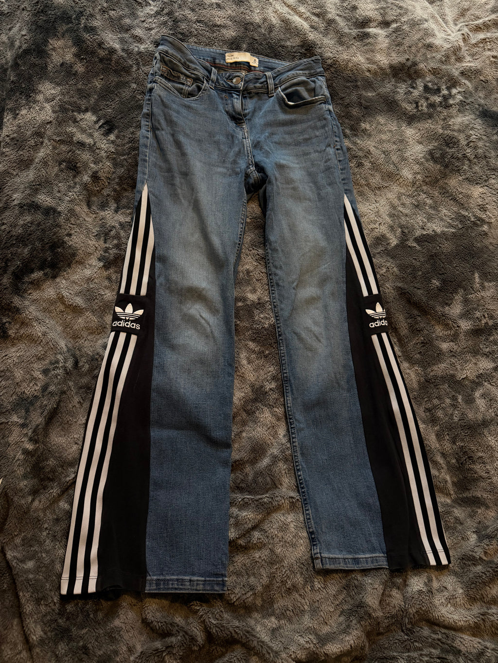 Custom Adidas Flared Jeans – Push Up Fit – Size 34/36