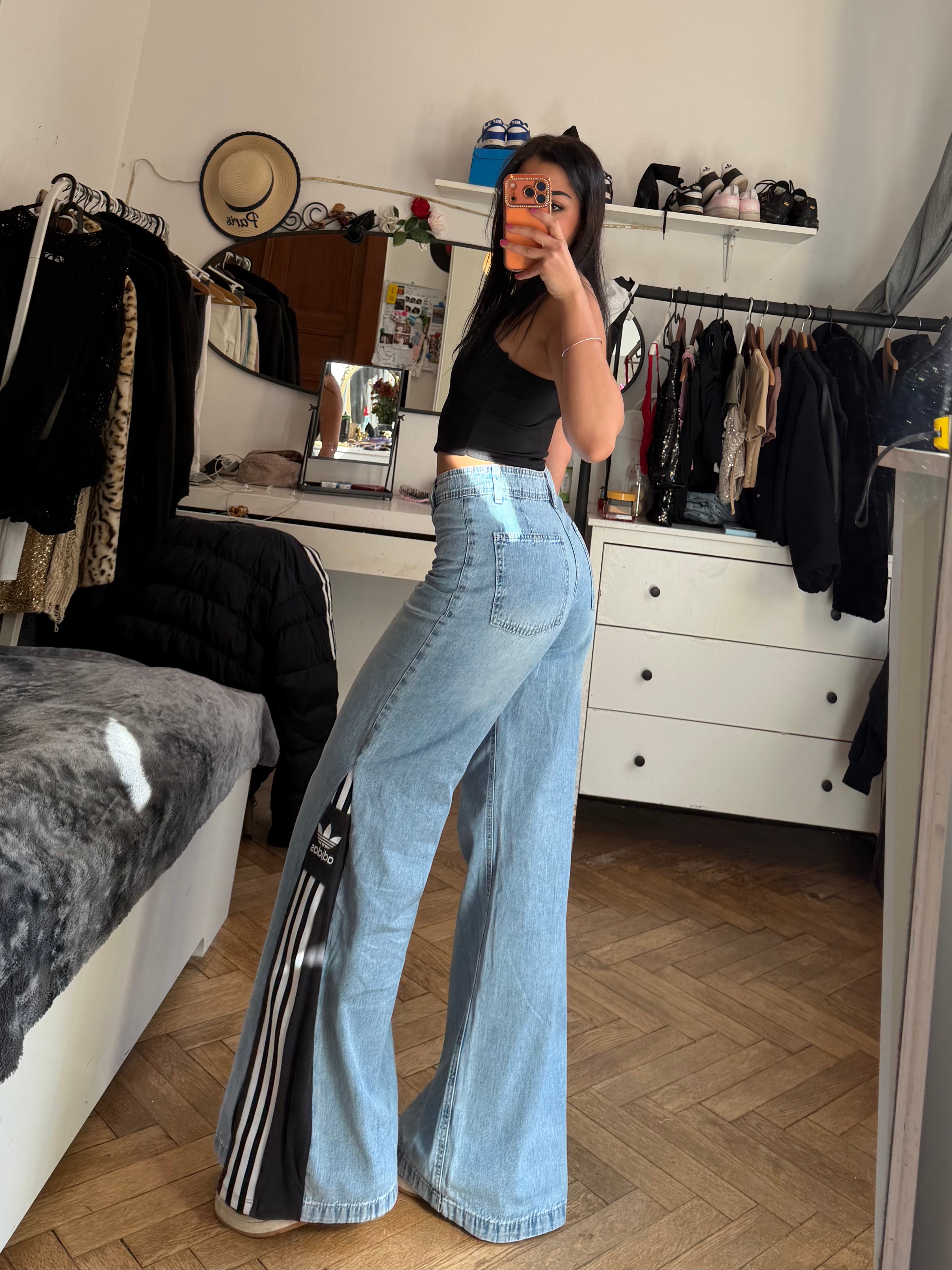 Custom flared jeans