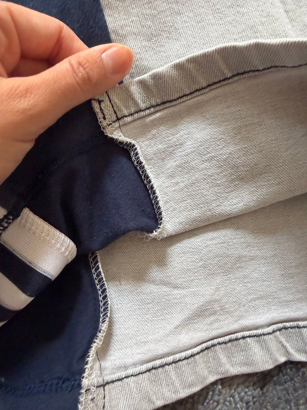 💙 Custom Light Wash Jeans with Blue Bell Bottoms and Three Stripes – One of a Kind – Size L/XL