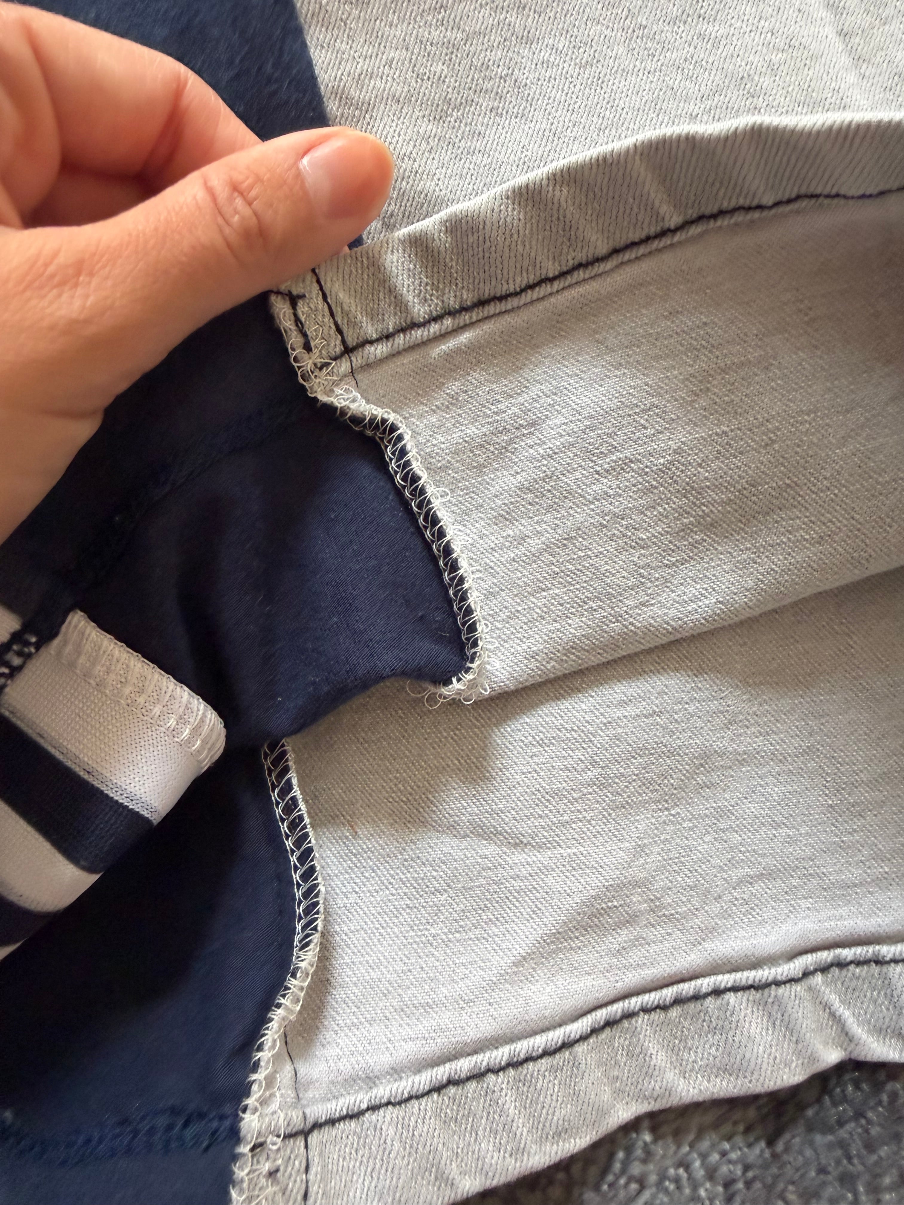 💙 Custom Light Wash Jeans with Blue Bell Bottoms and Three Stripes – One of a Kind – Size L/XL