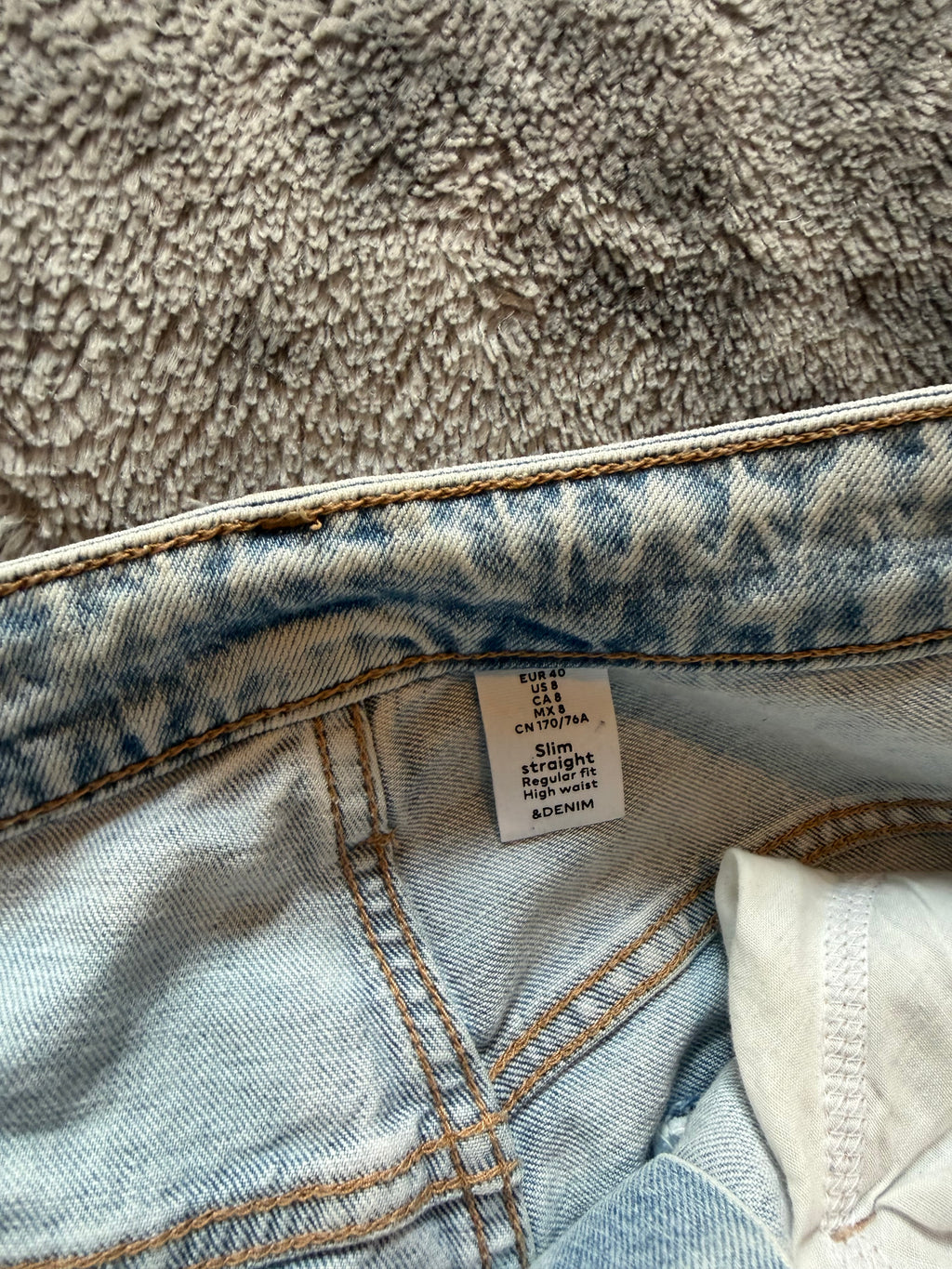 Custom Flared Jeans with Navy Bell Bottoms – One of a Kind – Size M