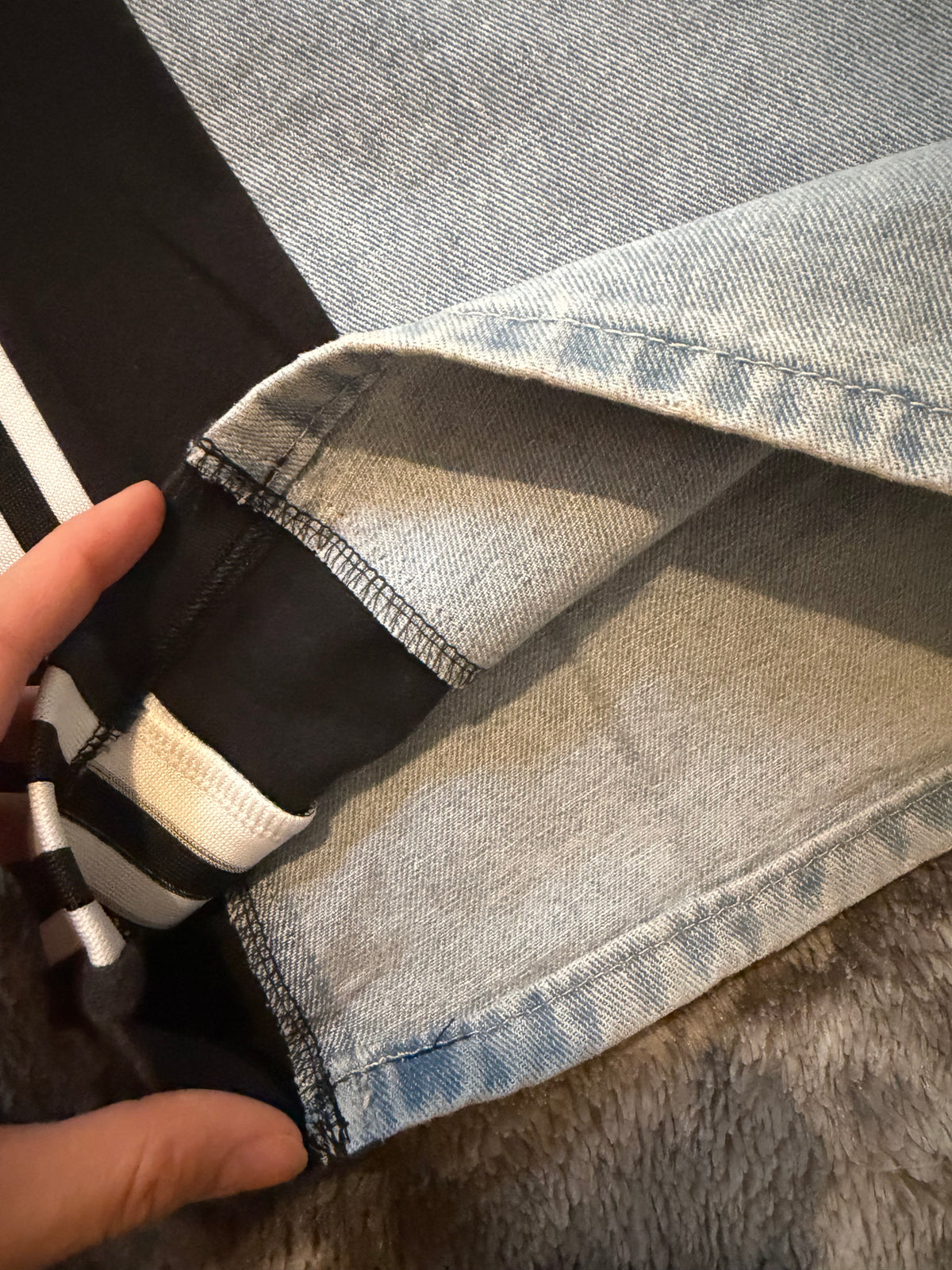Star Denim 3-Stripes Wide-Leg Jeans – Size M