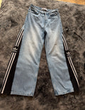 🖤 Custom Three-Stripes Jeans – One of a Kind – Size M/L