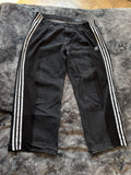 🩶 Custom Oversized Jeans with Cargo Pockets & Three Stripes – One of a Kind – Size XXL